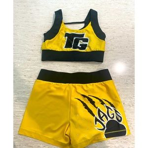 Topgun practice set sports bra,shorts,and tank top